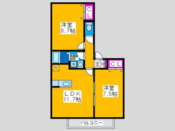 リ－スランド泉ヶ丘の物件間取画像